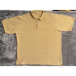 Burberry London Polo Shirt Men's XL Brown Pique Cova Check Short Sleeve Britain